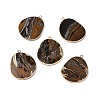 Natural Tiger Eye Pendants G-E526-09H-2