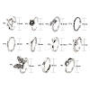 11 Style Adjustable Alloy Finger Rings RJEW-LS0001-14AS-3
