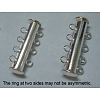 7-strands Brass Magnetic Slide Lock Clasps X-KK-H308-P-3