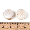 Natural Freshwater Shell Flat Round Charms BSHE-T014-37A-3