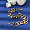 Textured 304 Stainless Steel Rolo Chain Bracelets for Women BJEW-A157-01G-3