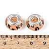 Large Hole Dog Paw Prints Pattern Resin European Beads OPDL-Q129-223A-3