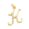Brass Micro Pave Clear Cubic Zirconia Pendants CU-CBA7939-01K-G-1