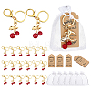 24Pcs Cherry Alloy & Resin Keychains KEYC-PH01615-1
