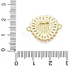 Brass Pave Clear Cubic Zirconia Connector Charms KK-A293-12G-02-3
