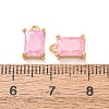 Brass Pave Cubic Zirconia Charms CU-K002-40G-M-4
