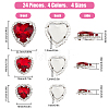 24Pcs 12 Styles Pink Series Heart Sew On Glass Rhinestones DIY-FH0005-84-2