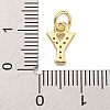 Initial Letter Brass with Cubic Zirconia Charms KK-Q814-26Y-G-3