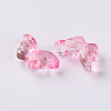 Transparent Spray Painted Glass Beads GLAA-S190-018A-01-3