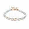 Round Faceted Natural Mixed Stone Beaded Bracelet BJEW-JB07080-4