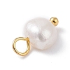 Natural Cultured Freshwater Pearl Charms LS-X-PALLOY-JF01098-03-5