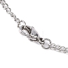 Unisex Casual Style 304 Stainless Steel Curb Chain Necklaces STAS-O037-54P-2