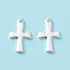304 Stainless Steel Tiny Cross Charms STAS-L234-077S-3