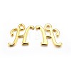Golden Plated Alloy Letter Pendants LS-X-PALLOY-J718-01G-H-1