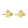 Brass Pave Cubic Zirconia Horse Eye Connector Charms KK-P347-03G-02-2