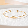Heart Alloy Cuff Bangles for Women WG45AE5-13-1