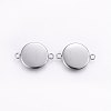 Tarnish Resistant 304 Stainless Steel Cabochon Connector Settings X-STAS-I095-28P-B-2