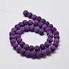 Natural Lava Rock Round Bead Strands G-I124-8mm-08-3