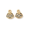 Brass Micro Pave Cubic Zirconia Charms X1-KK-C099-01H-G-1