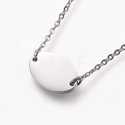 304 Stainless Steel Pendant Necklaces NJEW-L151-01P-1