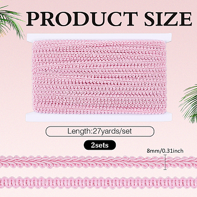 2Bags Polyester Lace Trim OCOR-ME0001-84G-1