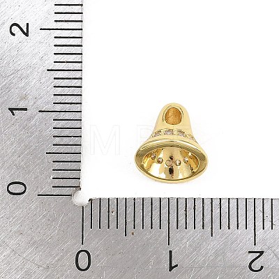 Brass Micro Pave Clear Cubic Zirconia Charms KK-H268-11G-1