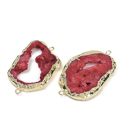 Dyed Natural Druzy Agate links G-R012-05G-06-1
