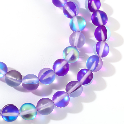 Synthetic Moonstone Beads Strands G-S283-8mm-15-1