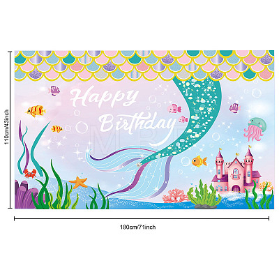Polyester Hanging Banners Children Birthday AJEW-WH0190-032-1