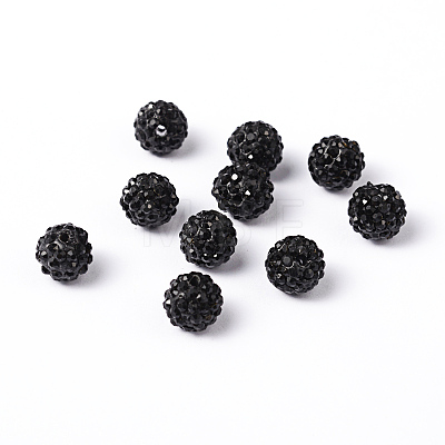 Pave Disco Ball Beads X-RB-A130-10mm-13-1
