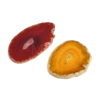 Dyed & Heated Natural Agate Slice Big Pendants GG-CBAAF67-02-1