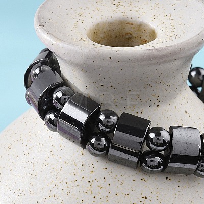 Valentine Day Gifts for Husband Stretchy Magnetic Synthetic Hematite Bracelet X-IMB005-1