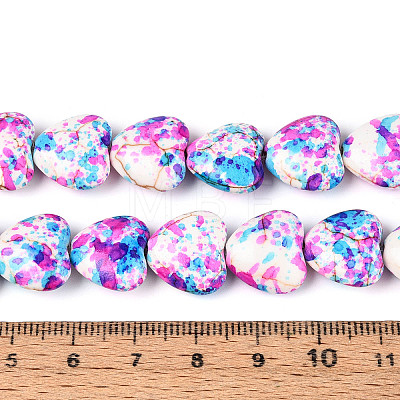 Spray Painted Synthetic Turquoise Beads Strands G-N352-28A-02-1