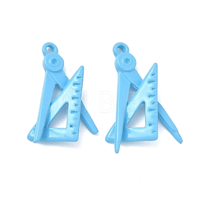 Spray Paint Alloy Pendants ENAM-K076-40B-1