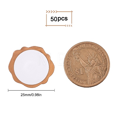 CRASPIRE 50Pcs Adhesive Wax Seal Stickers DIY-CP0006-08H-1