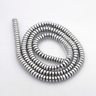 Electroplate Non-magnetic Synthetic Hematite Beads Strands G-J216C-08-1