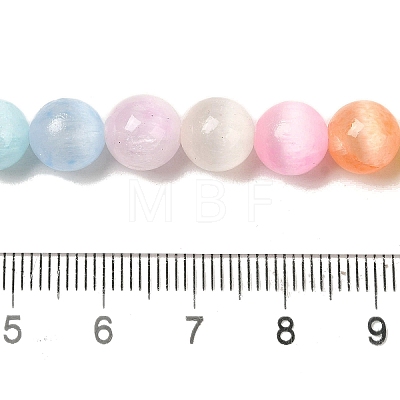 Gradient Color Natural Selenite Dyed Beads Strands G-H067-A04-8MM-1