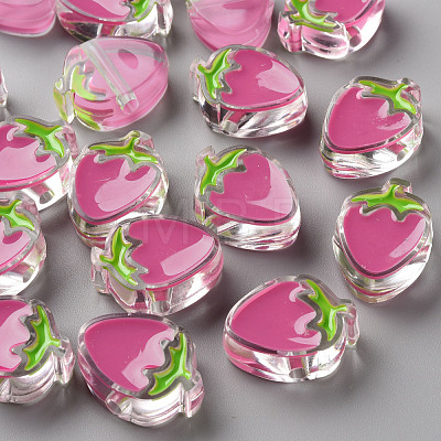 Transparent Enamel Acrylic Beads TACR-S155-003I-1