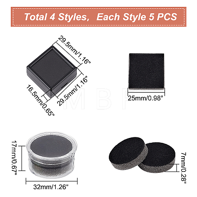   20Pcs 4 Styles Plastic Gift Boxes CON-PH0002-76-1
