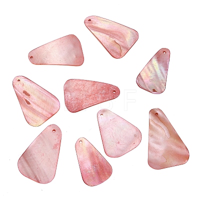 Dyed Natural Shell Pendants SHEL-C010-13A-1