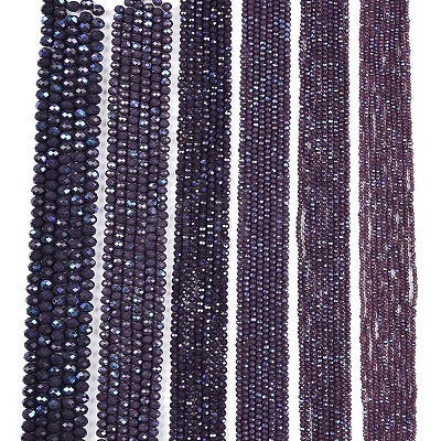 Electroplate Opaque Solid Color Glass Beads Strands EGLA-A044-P1mm-L11-1