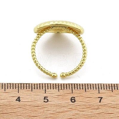 Brass Cuff Rings for Women RJEW-C123-08D-G-1