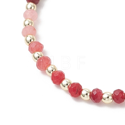 Dyed Natural Malaysia Jade & Synthetic Hematite Beaded Stretch Bracelets for Women BJEW-JB13069-01-1