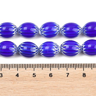 Handmade Millefiori Glass Beads LAMP-T027-01B-1