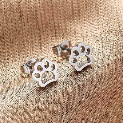 Tarnish Resistant 304 Stainless Steel Stud Earrings EJEW-F227-14P-1