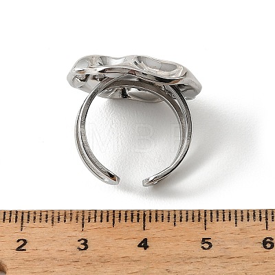 304 Stainless Steel Cuff Open Rings for Women RJEW-T037-01P-1