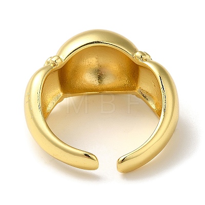 Rack Plating Brass Open Cuff Rings for Women RJEW-M162-15G-1