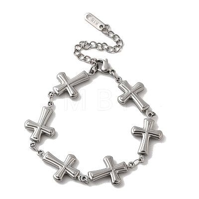304 Stainless Steel Link Bracelets for Women BJEW-Q041-01B-P-1
