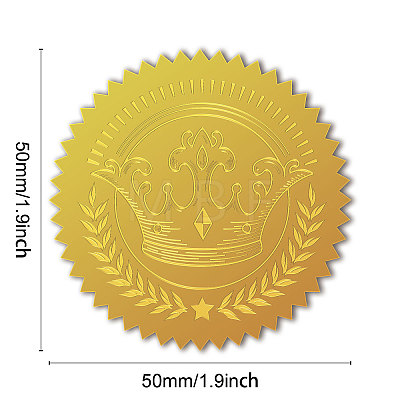 Self Adhesive Gold Foil Embossed Stickers DIY-WH0211-381-1