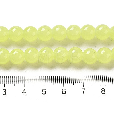 Imitation Jade Glass Beads Strands DGLA-S076-8mm-17-1